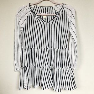 Anthropologie Maeve Long Sleeve Striped Shirt